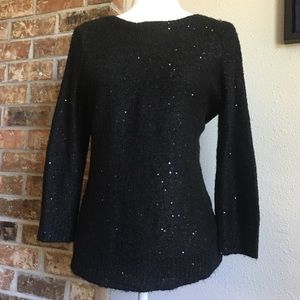 ANNE KLEIN sequence black sweater.